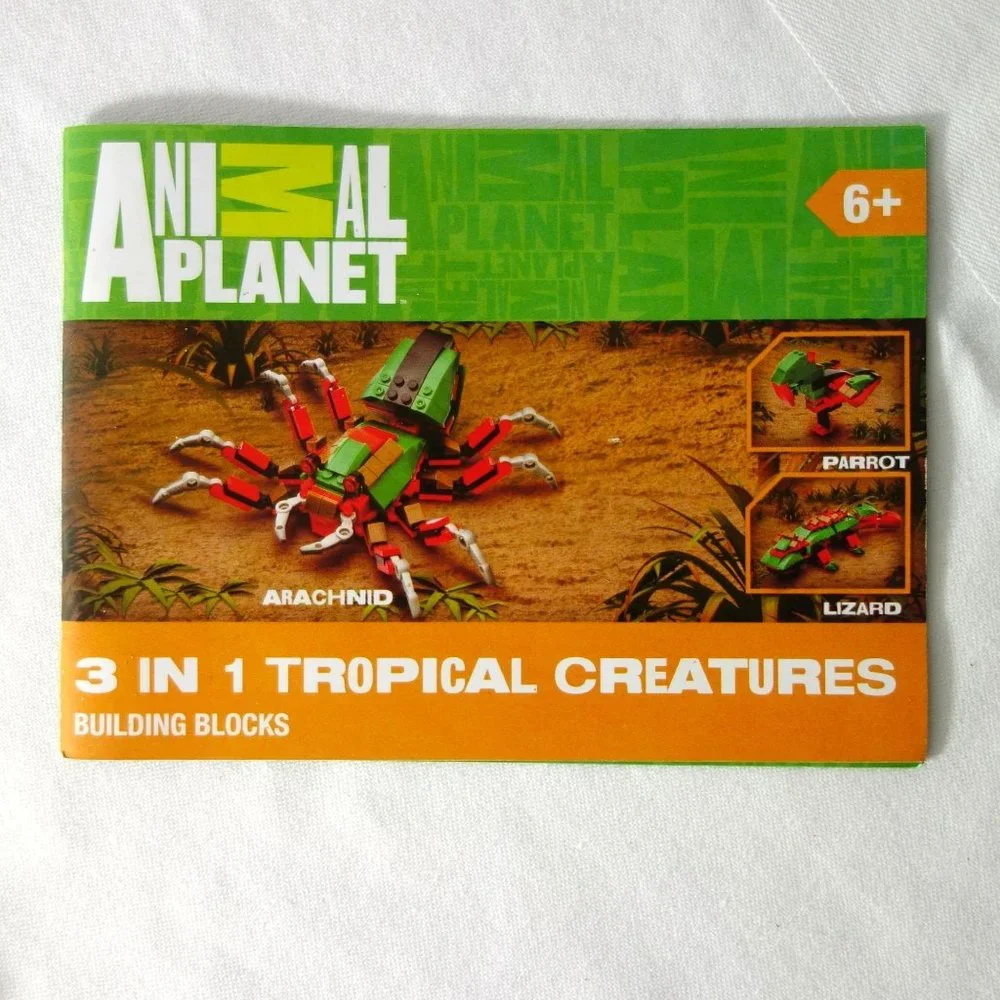 Animal Planet 3 in 1‎ Tropical Creatures Building Blocks Set 217 Pieces NIP